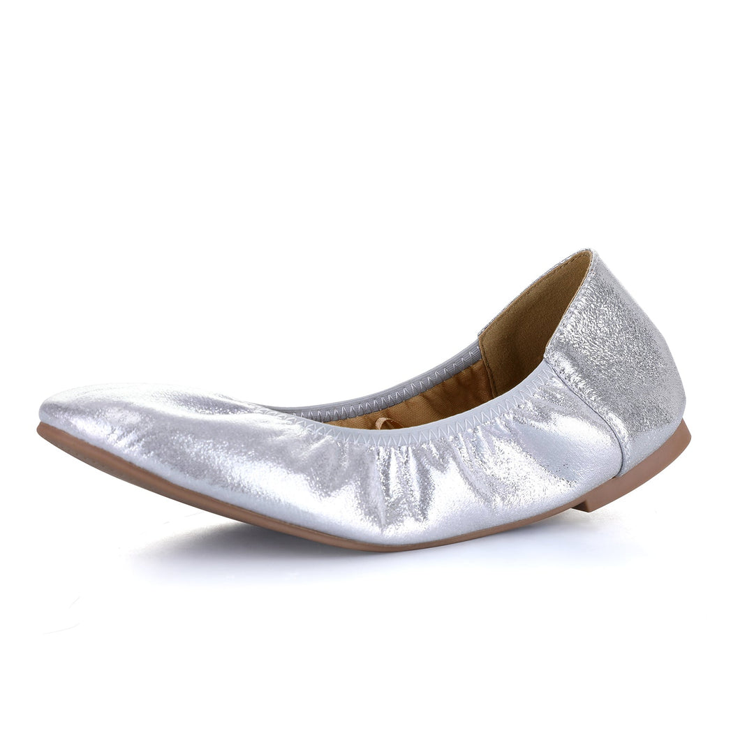 Light Crinkled Ballet Flats - MYSOFT
