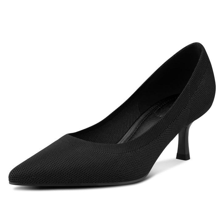 Dark 2" Kitten Heel Pointed Toe Dress Shoes - MYSOFT