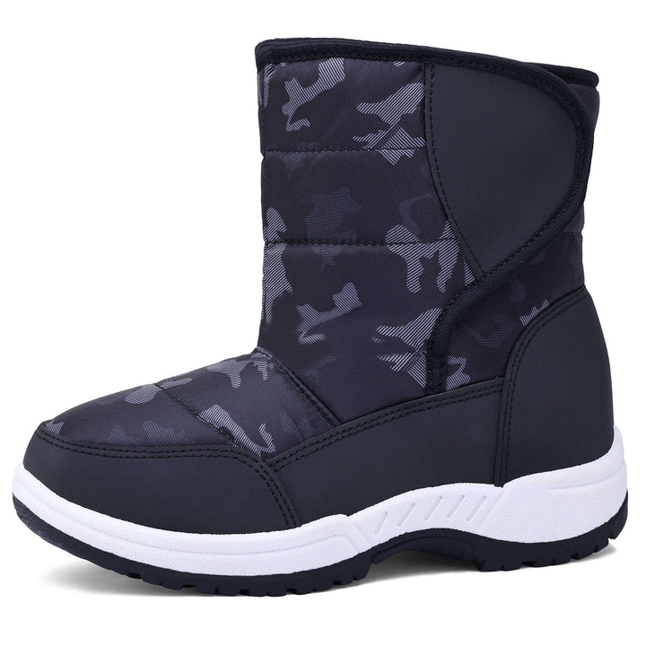 Navy Fur Lined Waterproof Snow Boots - MYSOFT