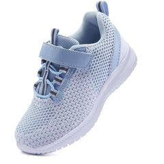 Sky Blue Lace-up Velcro Breathable Tennis Sneakers - MYSOFT