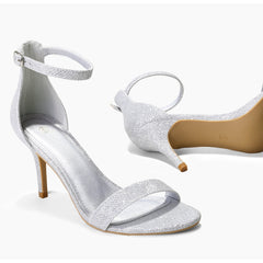 Trendy Glitter Open Toe Pump Sandals