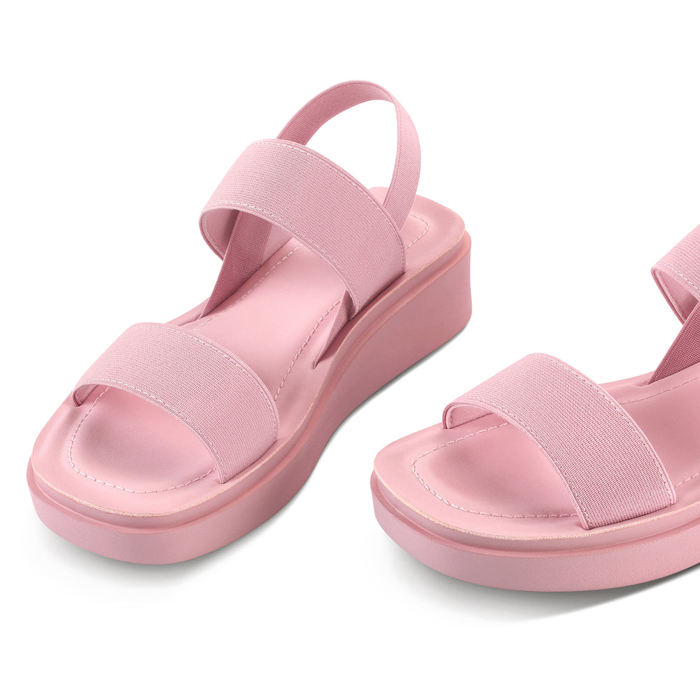 Chunky Heel Platform Slip-on Sandals - MYSOFT