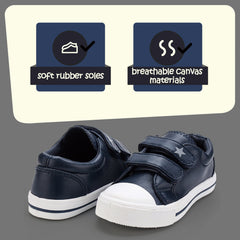 Star Velcro Solid Color Slip-on Shoes