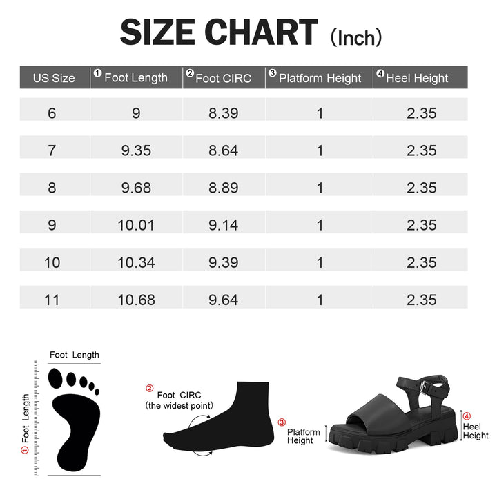 Adjustable Buckle Flange Platform Sandals - MYSOFT