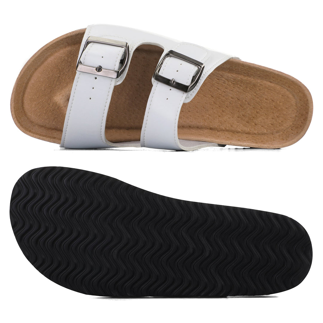 Light Cork Footbed Adjustable Buckle Sandals - MYSOFT