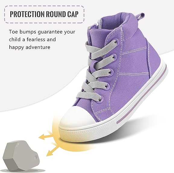 High Top Canvas Sneakers Purple