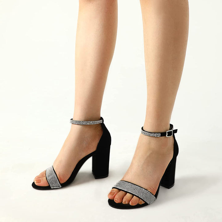 Adjustable Ankle Strap 3.5" Heel Sandals - MYSOFT
