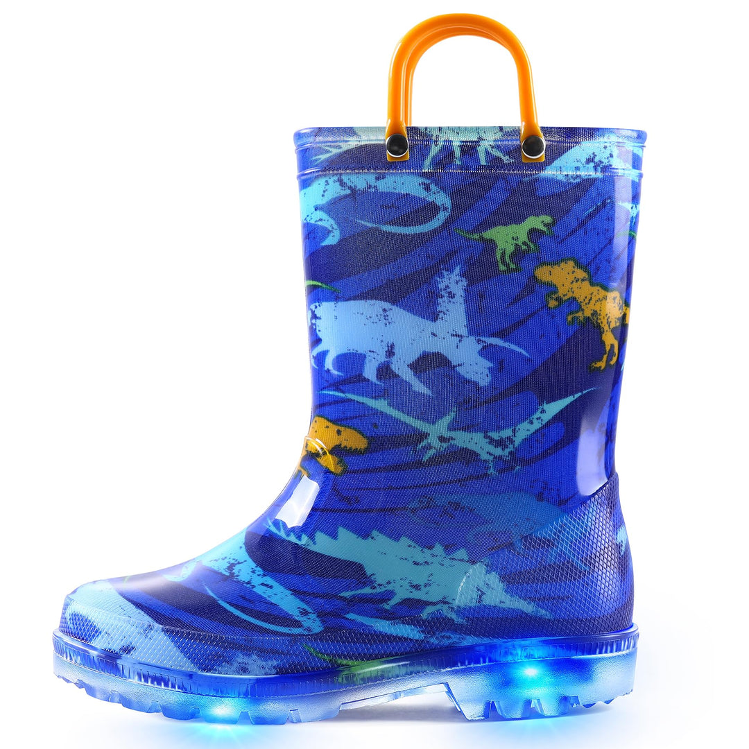 Dinosaur Print Kids Rain Boots
