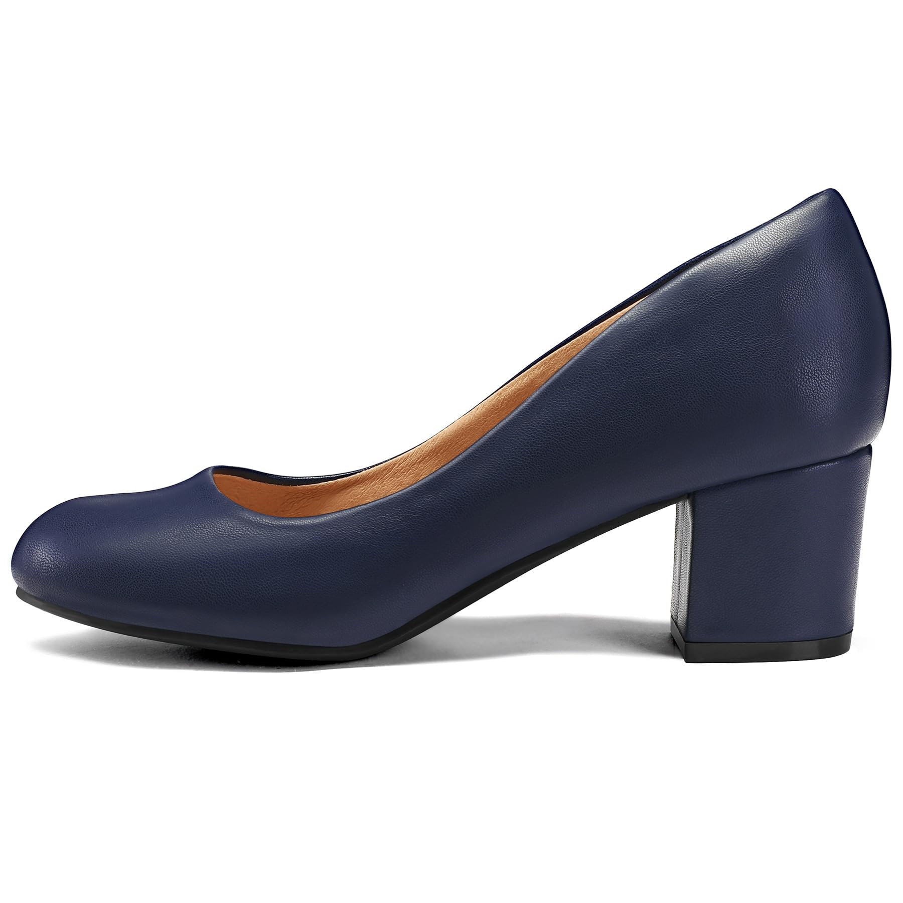 Buy CAMSSOO Women's Mary Jane Kitten Heel Pumps Round Closed Toe Mid Low  Heels Office Work Shoes Online at desertcartINDIA