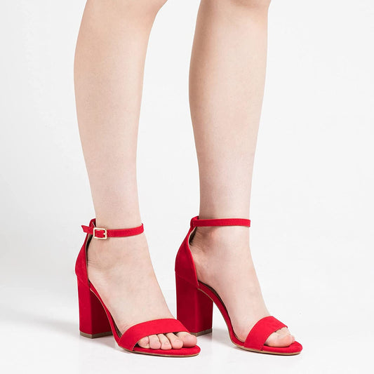 Bright Color 3.5" Block Heel Sandals - MYSOFT