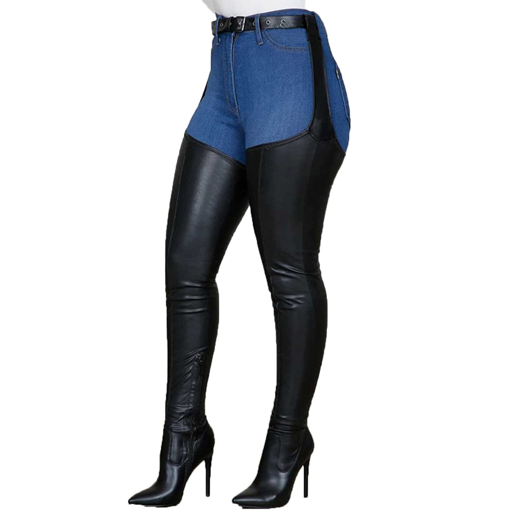 Mysoft Sexy PU Stretch Over The Knee Boots with Belt