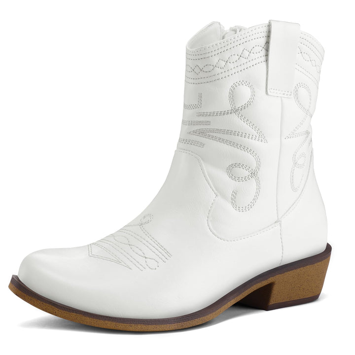 Western Low Heel Cowgirl Boots