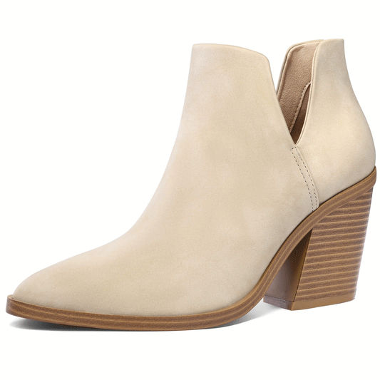 Cutout Pointed Toe Ankle Chelsea Boots - MYSOFT