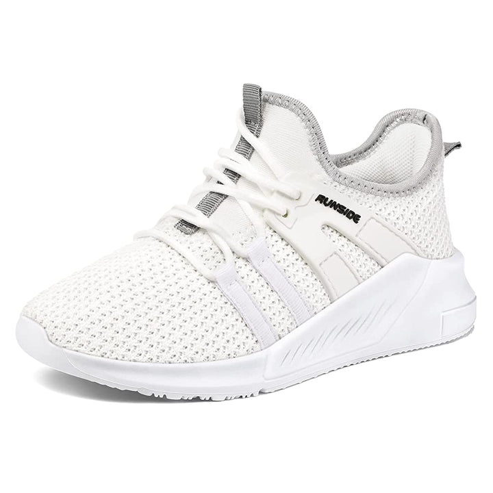 Black/Grey/White Lightweight Breathable Tennis Sneakers - MYSOFT