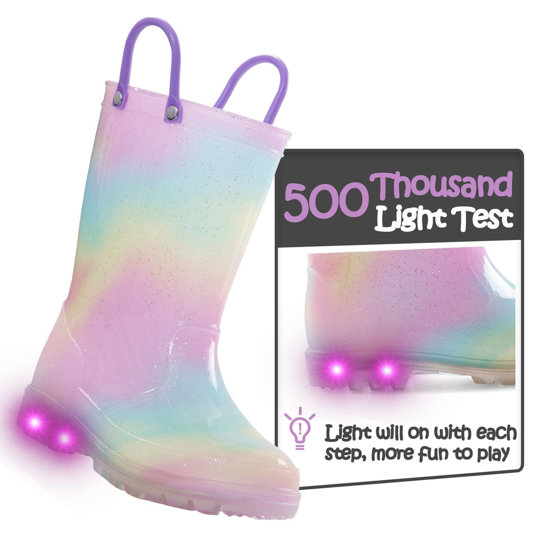 Rainbow Style Aurora Gradient Luminous Rain Boots
