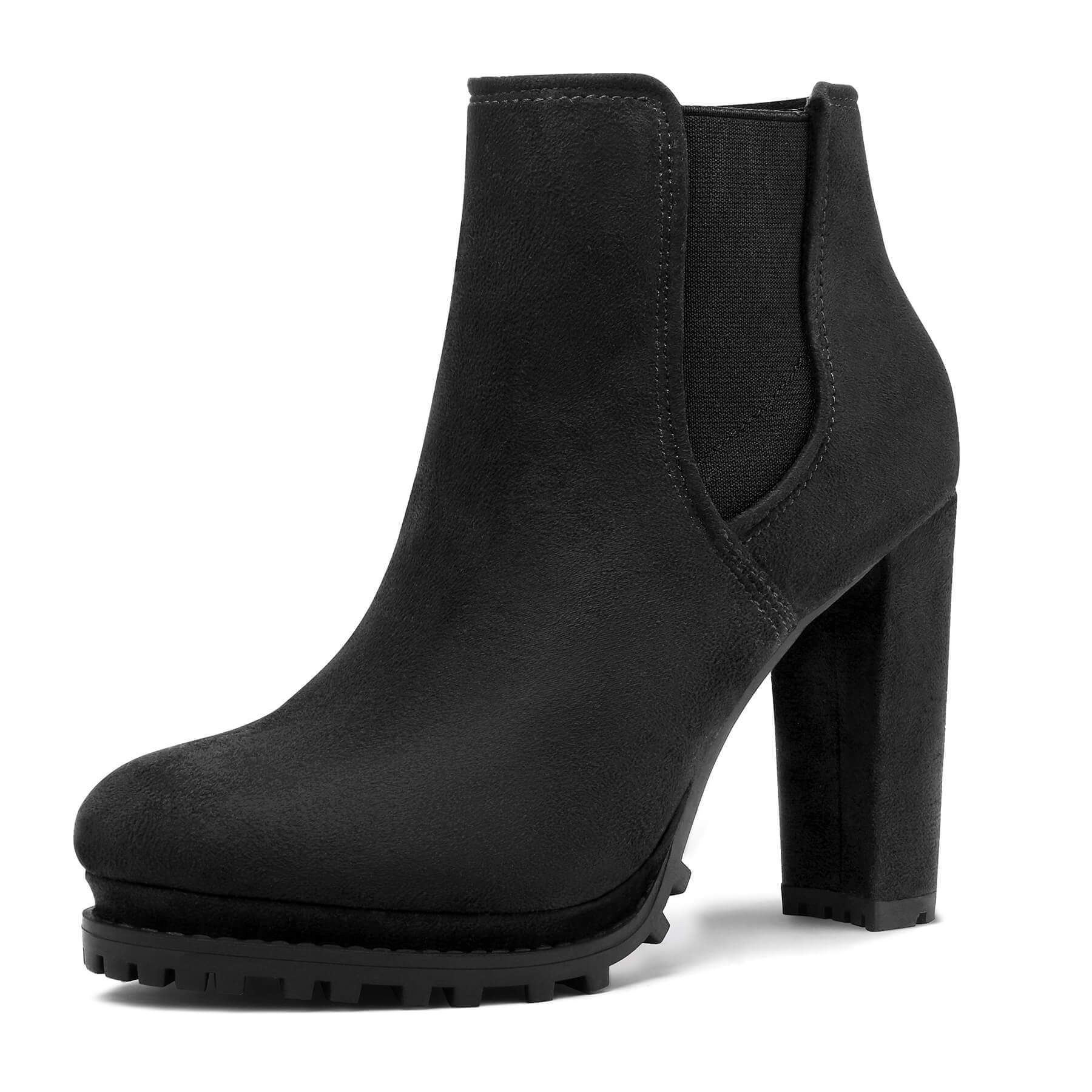 High Heel Chelsea Ankle Boots with Side Zipper - MYSOFT